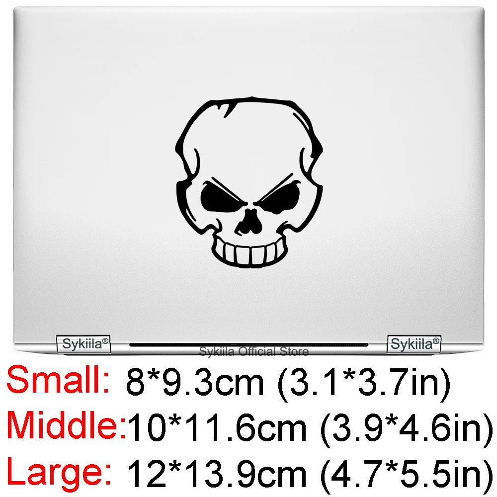 Pirate Skull Sticker for Macbook Skin Air 11 13 Pro 14 15 16 17 Laptop Notebook Decal White Black Holographic Laser Iridescent