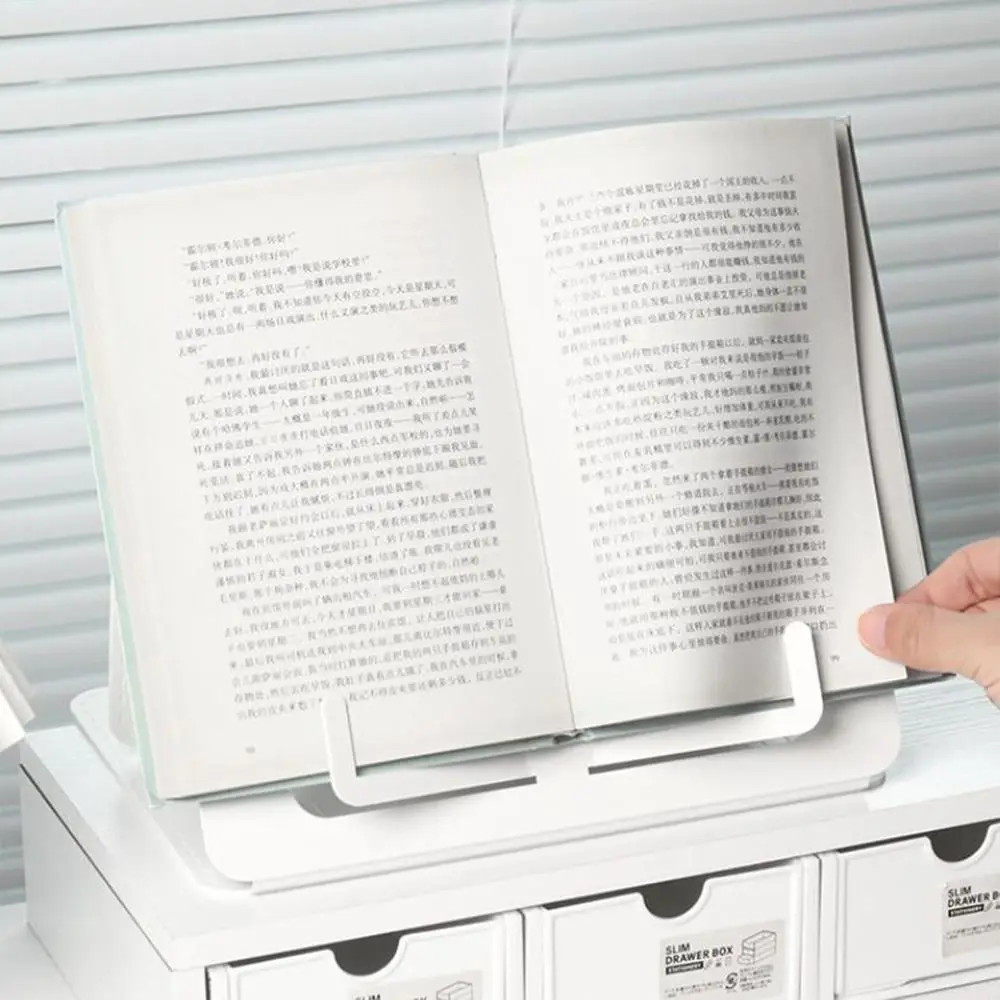 

Simple Portable Reading Rack Music Score Recipe Book Stand Desk Fold Book Shelf Organizer