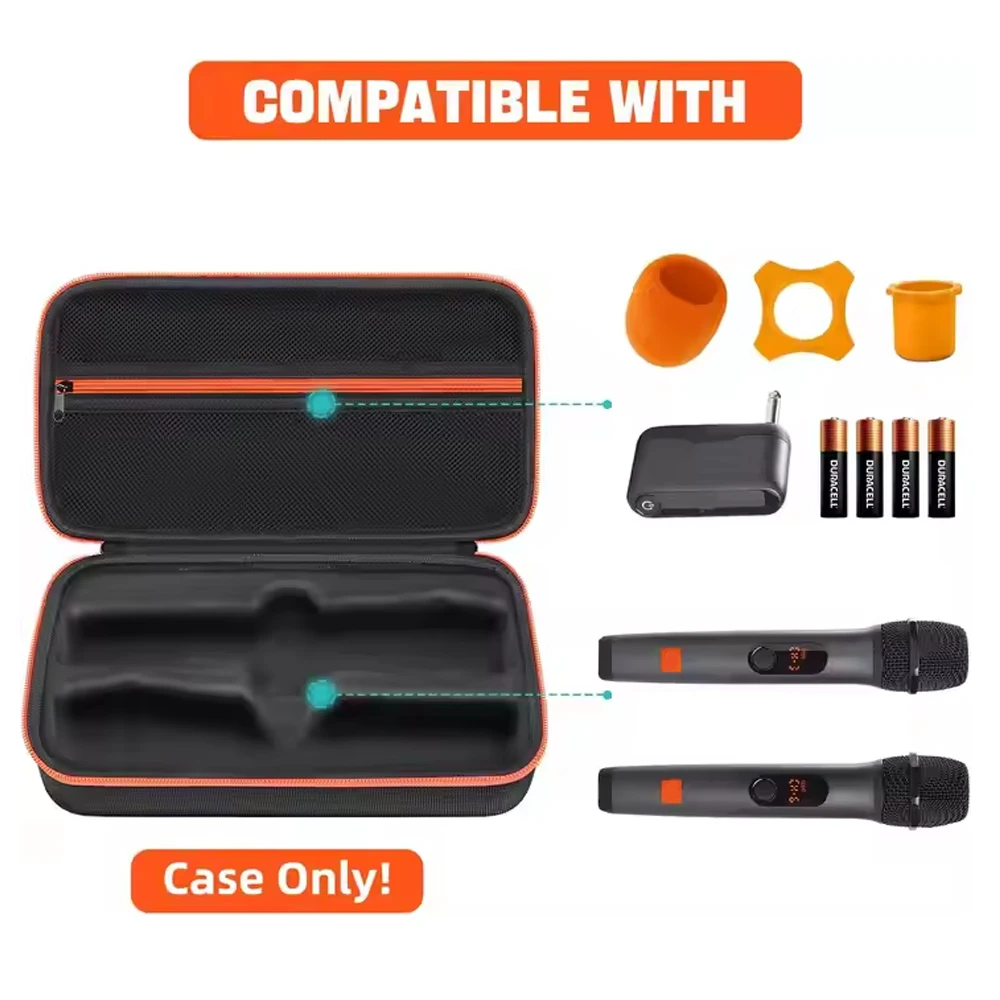 Mikrofonhülle für JBL PartyBox Wireless Mic Tragetasche Handheld Dual Mic Reisetasche Mikrofon Tragbare Aufbewahrungstasche