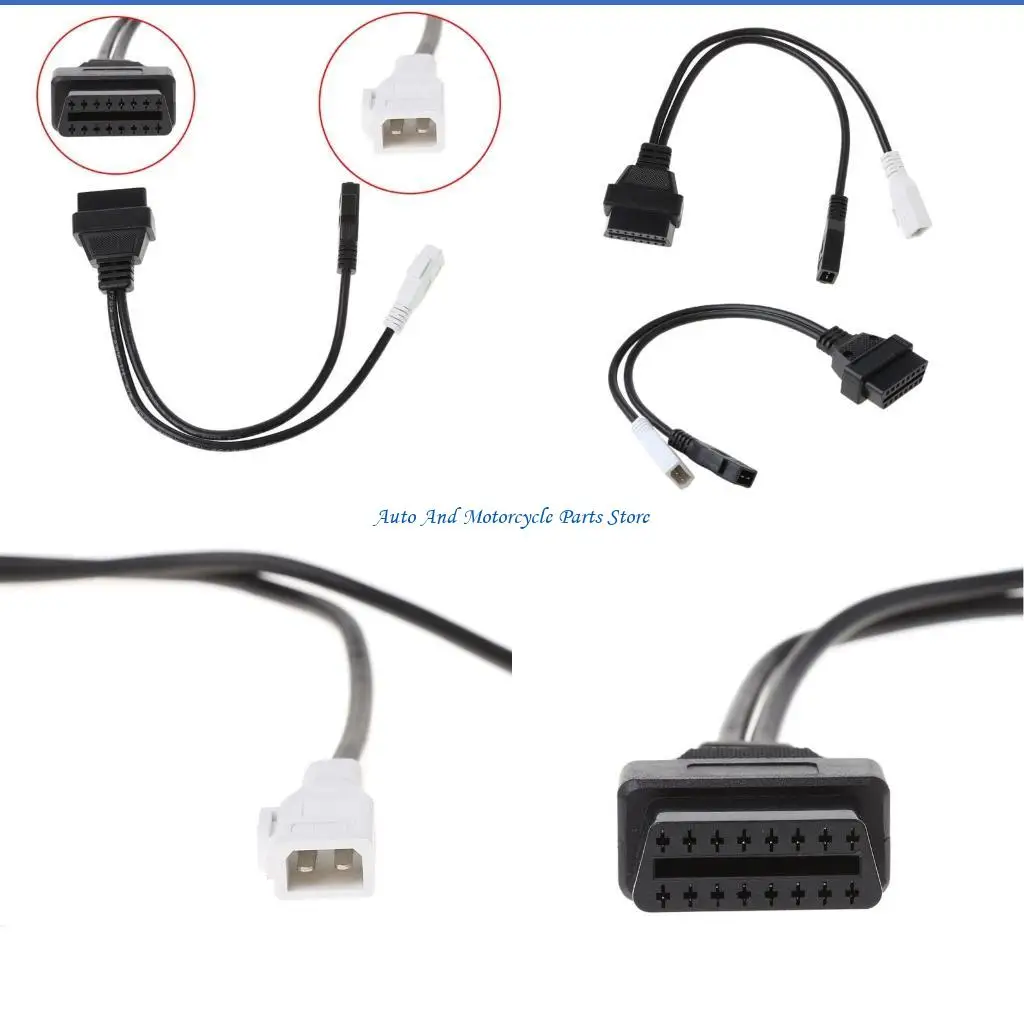 

P9FD 2X2 до 16-контактного гнездового диагностического разъема OBD2, адаптера кабеля для