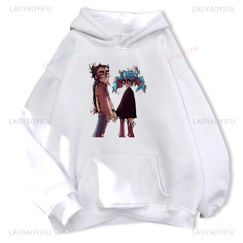 Cartoon Sally Face Printed Hoodie Gothic Style Long Sleeve Fashion Hip-hop Streetwear Women Men Drop Shoulder Warm Outerwear