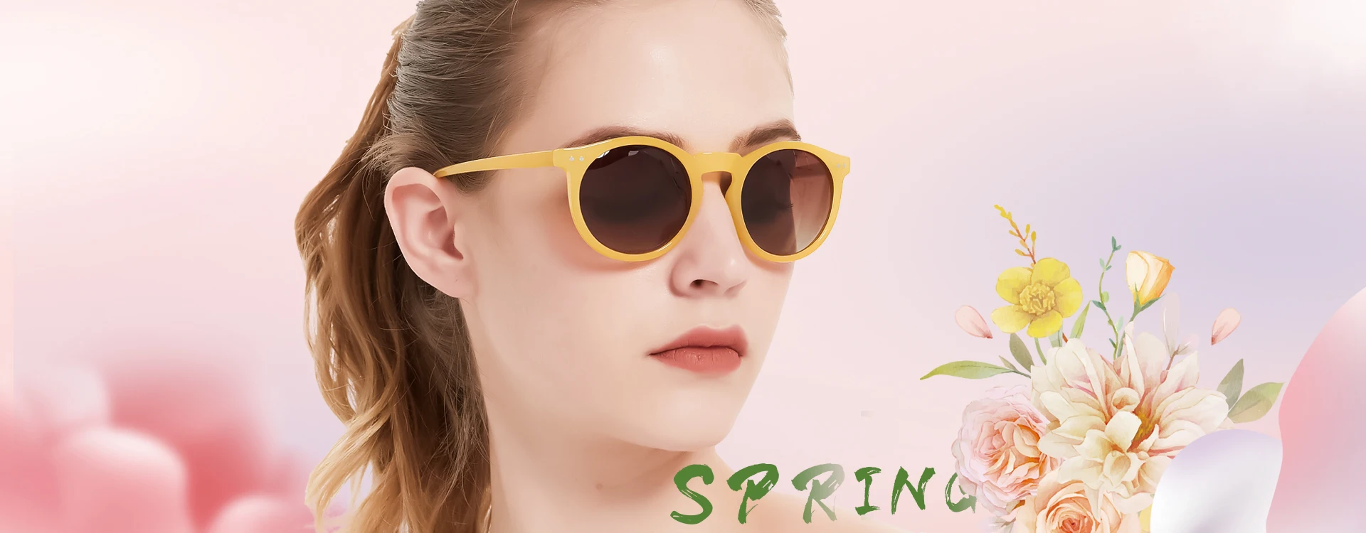 Meeshow Marken-Sonnenbrille mit Blendschutz für Damen und Herren, modisches Design, runder Rahmen, UV-Schutz, Nylon-Gläser – Detail 2