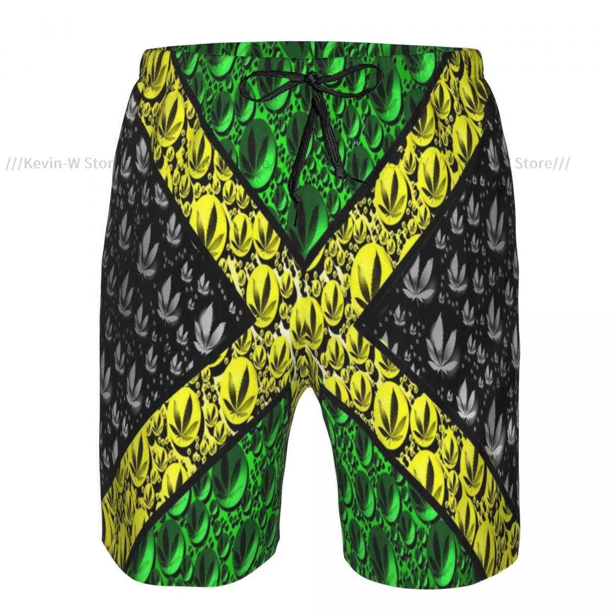 Quick Dry Summer Mens Swimwear Beach Board Short Briefs For Man Jamaican Flag Swimming Trunk Beachwear