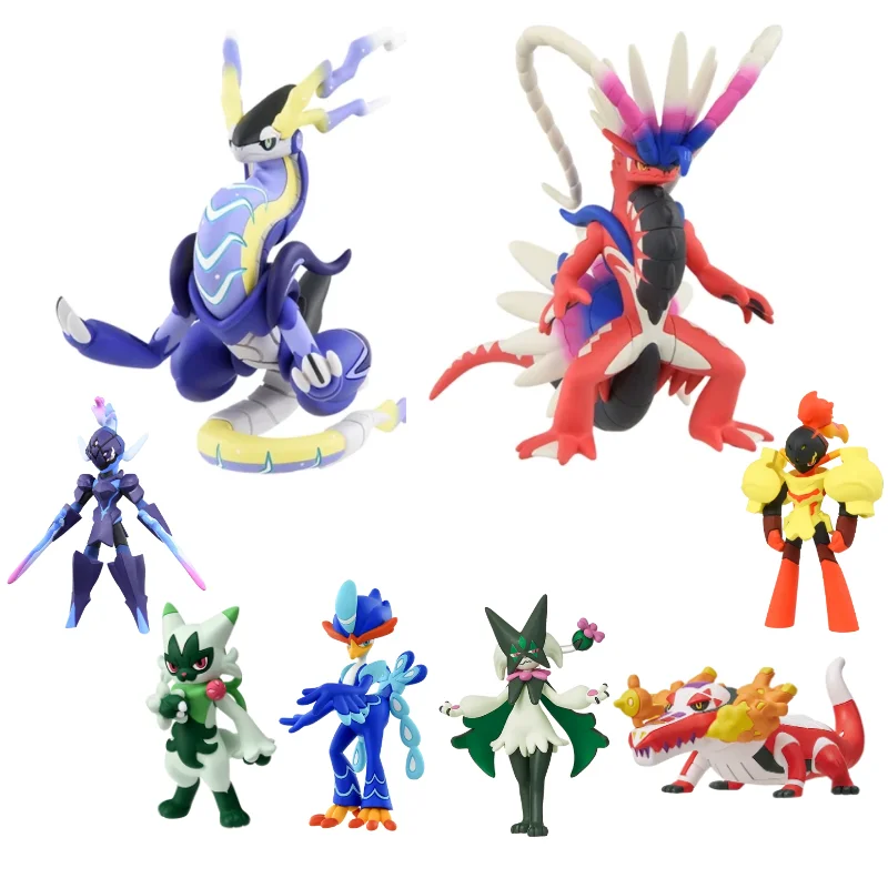 New Original TAKARA TOMY Pokemon Figures Skeledirge Floragato Meowscarada Miraidon Koraidon Ceruledge Armarouge Child Gift Toys