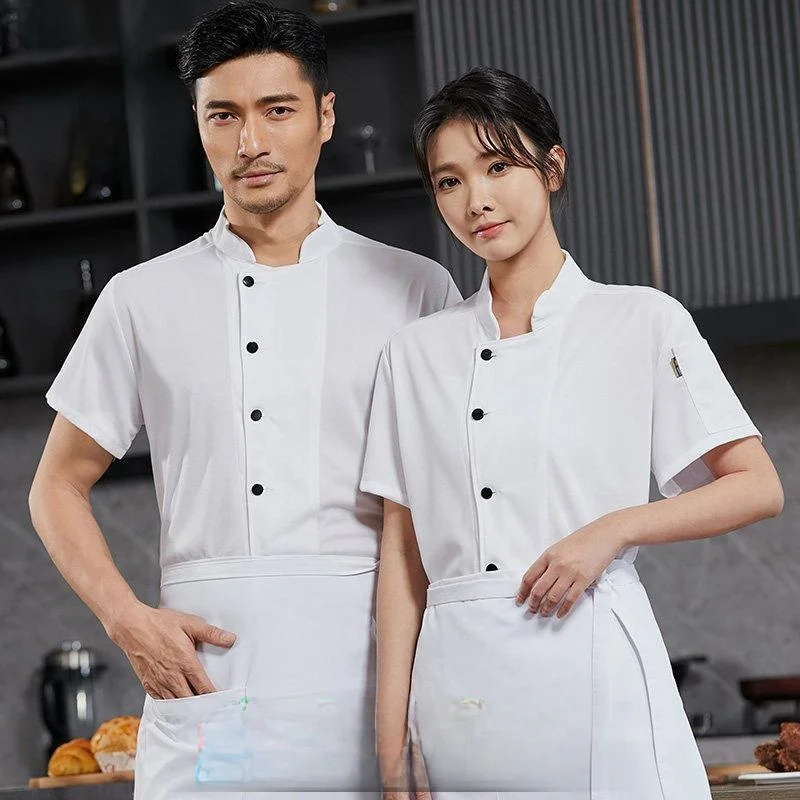 

Lightweight ort Sve Chef orm Ice Silk Qui Dry Breathable Net Workwear for Restaurant And Hotel Kitchen