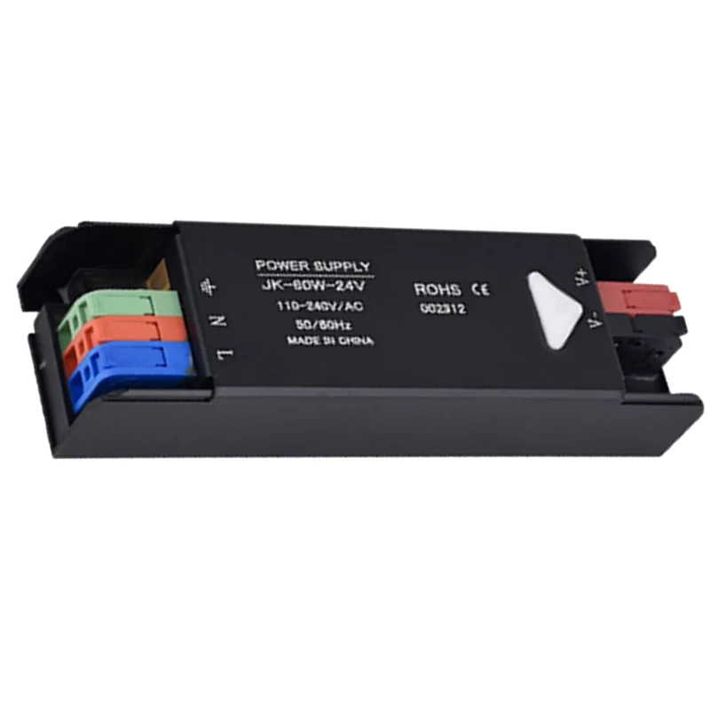 Adaptador de fonte de alimentação de comutação ac 110v 220v para dc 12v 24v 60w transformador de iluminação ultrafino driver inteligente a62x