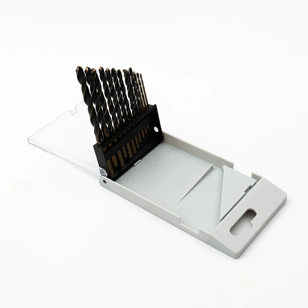 

High Speed Steel Drill Bit Set for Stainless Metal Copper Iron Bits, for Various Materials, Triple Edge Blade, 13pcs/19pcs/25pcs