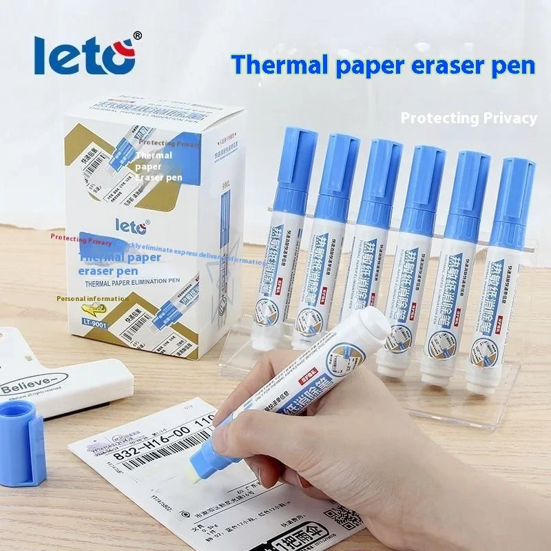 

4/9pcs Open Box Portable Durable Thermal Paper Data Identity Protection Privacy ID Information Erasing Thermal Paper Erasing Pen
