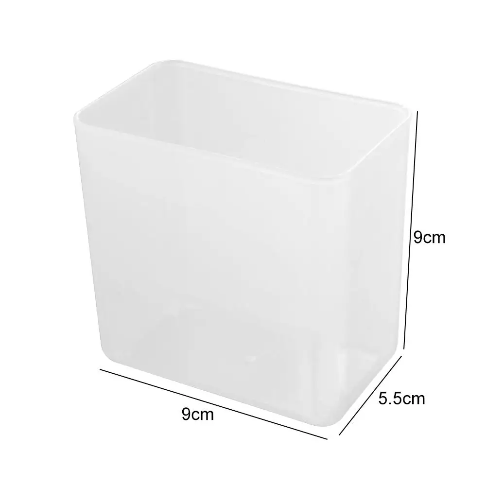Transparent Wall Mount Pen Pencil Holder Multifunction Pen Stand Pencil Storage Box Large Capacity Self-adhesive