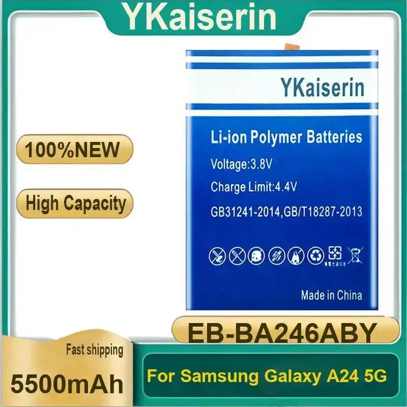 

Аккумулятор мобильного телефона для Samsung Galaxy A24 5G 5500 мАч EB-BA246ABY Экологически чистый