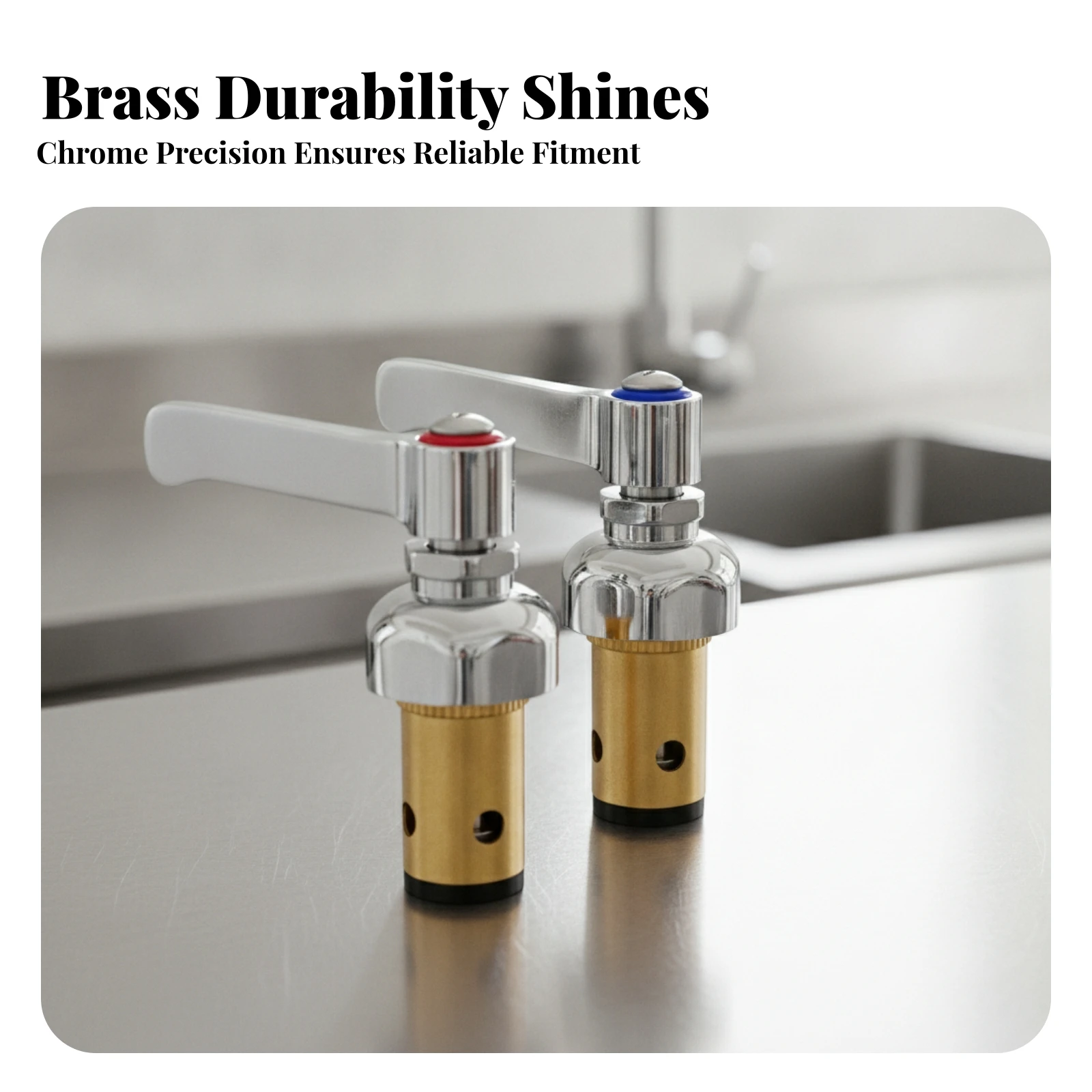 Faucet Valve Cartridge with Lever Handle Heavy-Duty Pre-Rinse Faucet Cartridge Stem Assembly Compatible Hardware