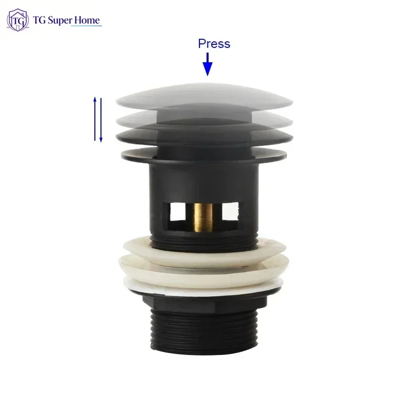 Brushed Rose Gold Bathroom Basin Sink Pop Up Drain Waste Stopper Bathroom Faucet Accessories