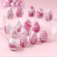 15Pcs Mini Marble Pattern Makeup Sponge Set Dry Wet Use Cosmetic Sponges For Foundation Concealer Loose Powder Beauty Tools 5