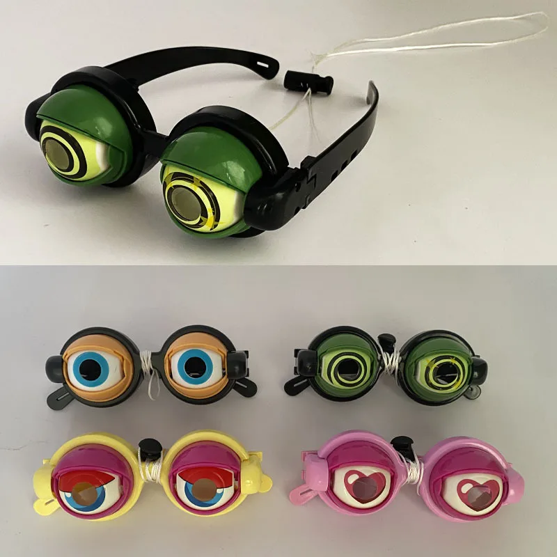 Funny Glasses Party Eyewear Props for Adult Kids Crazy Blink Big Frog Eye Plastic Toy Accessories for Christmas Halloween Gifts