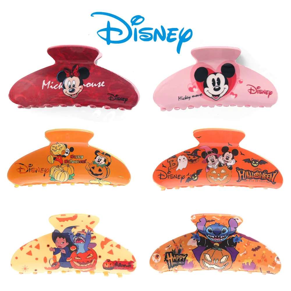 Disney Stitch Mickey Women Girl Claw Clips Acrylic Hair Claw Nonslip Crab Hairpins Barrette Fashion Cartoon Hair Hallowmas Gifts