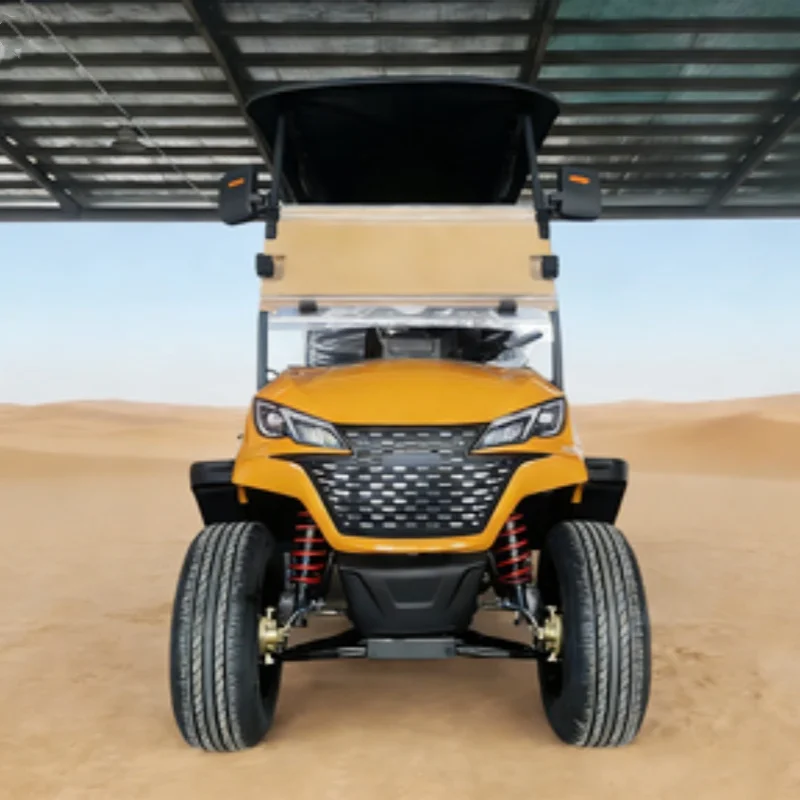Newly Designed By Dylante In China 4kW 2 Seater Electric Golf Cart Multi-Purpose Vehicle With Black High-End Seats Sand Bucket