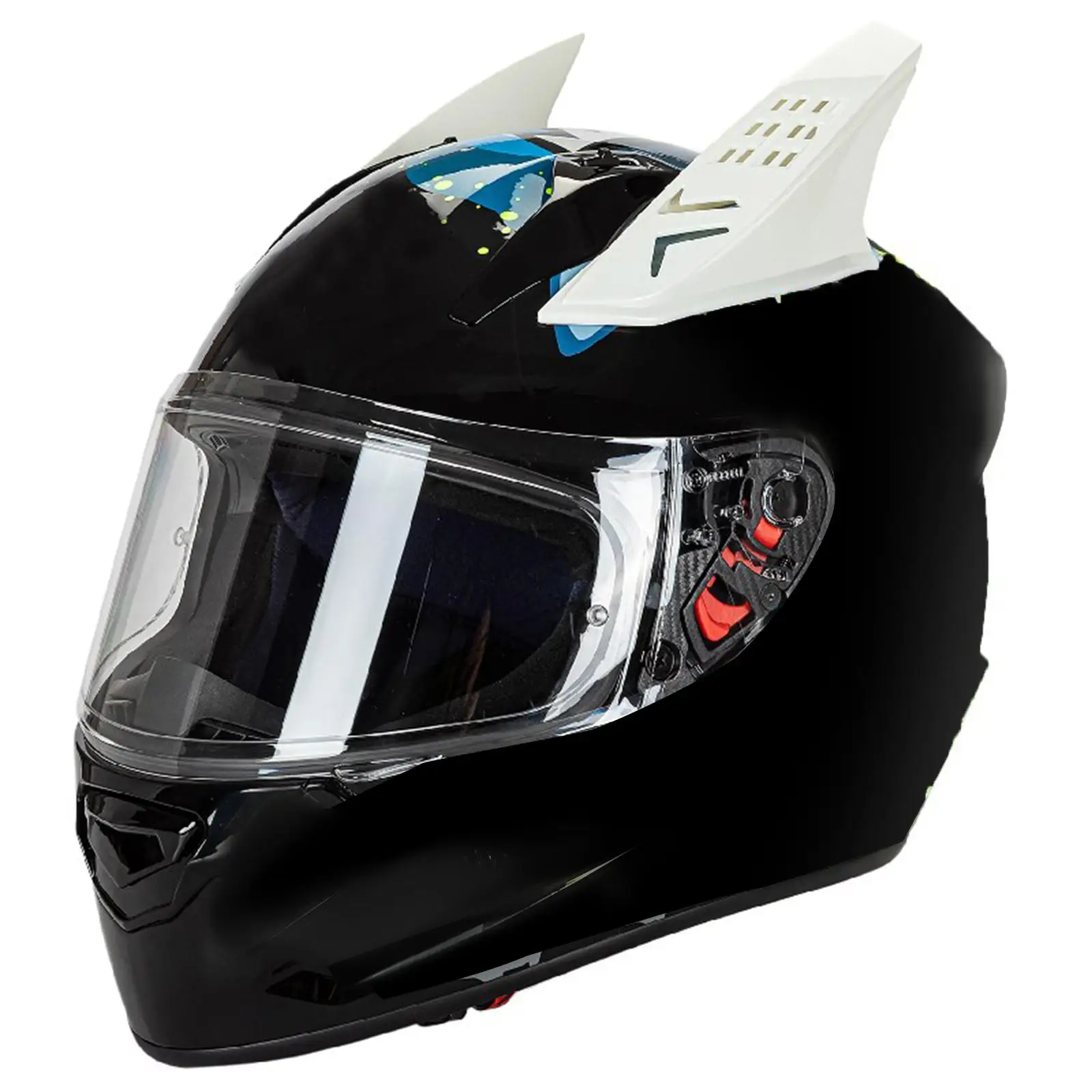 دراجة نارية خوذة قرون فاسق نمط البلاستيك خوذة آذان واقية الجسم تركيبات للدراجات النارية الدراجات خوذة الملحقات