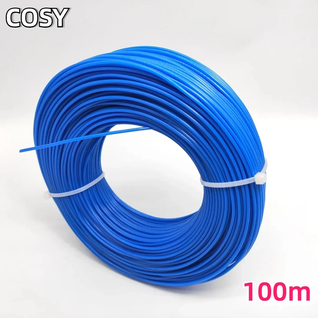 COSY 100m Blue Mowing Nylon Grass Cut Trimmer Line Round Cord Wire String For Grass Trimmer Roll Rope Lawn Mower Accessories