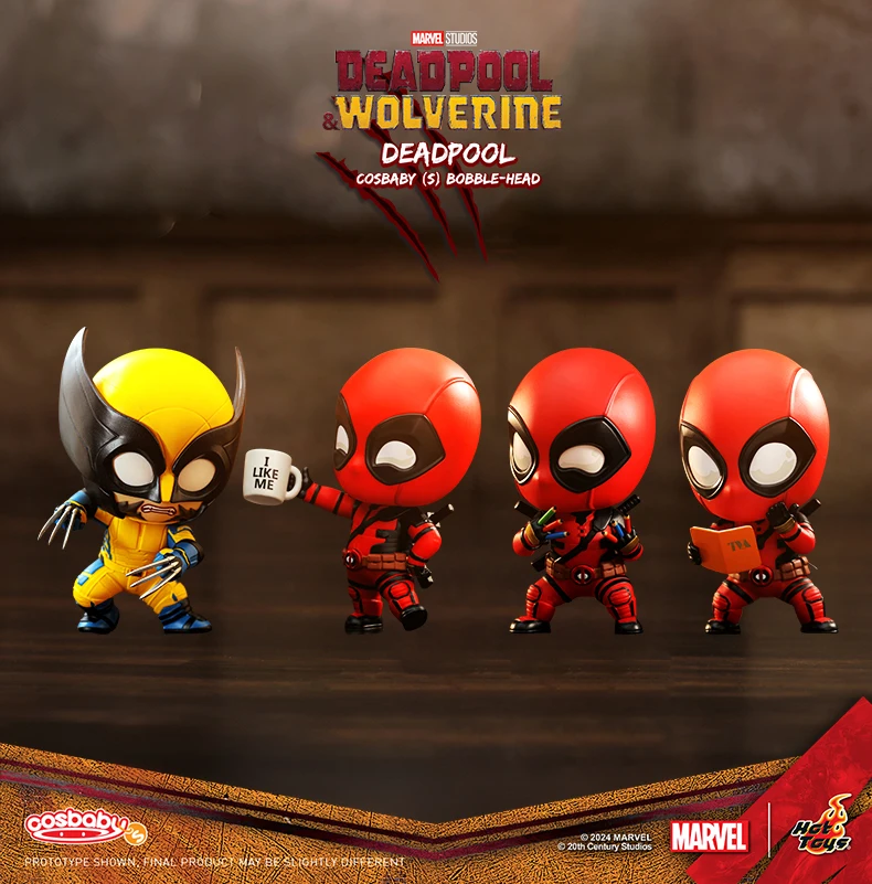 OFFICIAL Hot Toys Deadpool & Wolverine Cosbaby Bobble-Head Collectible Figure Exclusive Gifts