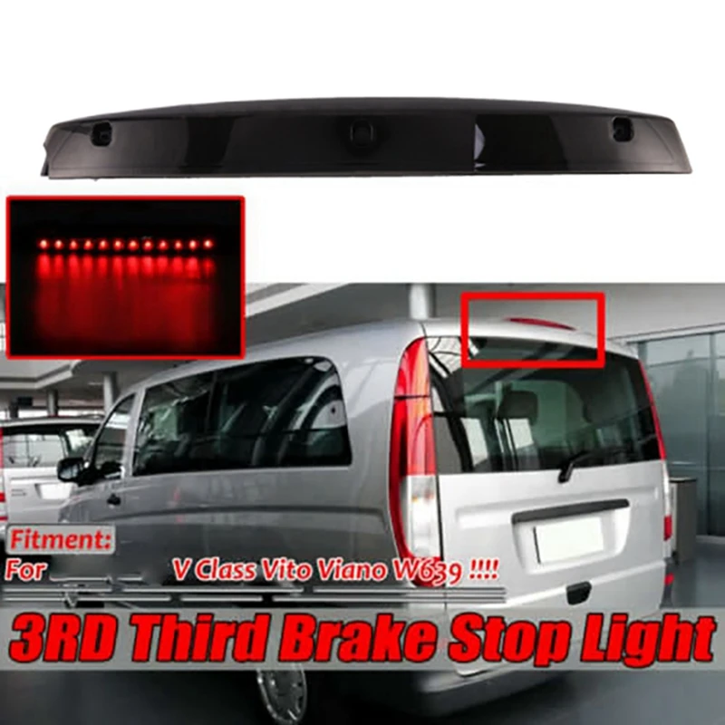 2X Car 3Rd Rear Third Brake Light Stop Lamp For Mercedes Benz Vito Viano W639 A6398200056 6398200056