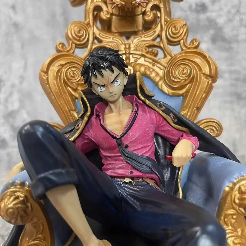 

34cm One Piece Monkey D.Luffy Anime Figures Model Toys PVC Four Emperors Throne Gk Statue Doll Ornament Collection Gifts