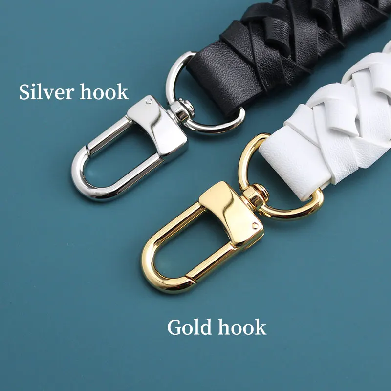 Bag Accessories Handle Strap for Bucket Bag Luxury Handbag Purse Handle Bag Strap Solid Color Weaving Leather Bag Strap TINBERON