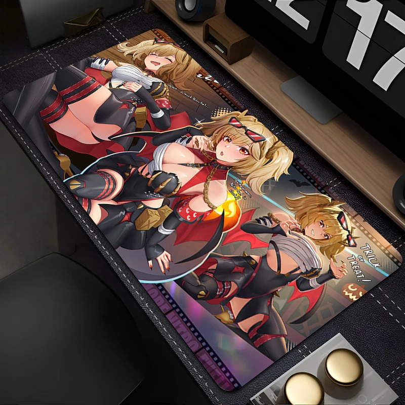 Alfombrilla de ratón ZZZ Burnice, alfombrilla de teclado HD blanca para ordenador portátil, gabinete de jugador Kawaii, alfombrilla de ratón de escritorio, PC Zenless Zone Zero, alfombrilla de ratón de Chica de Anime