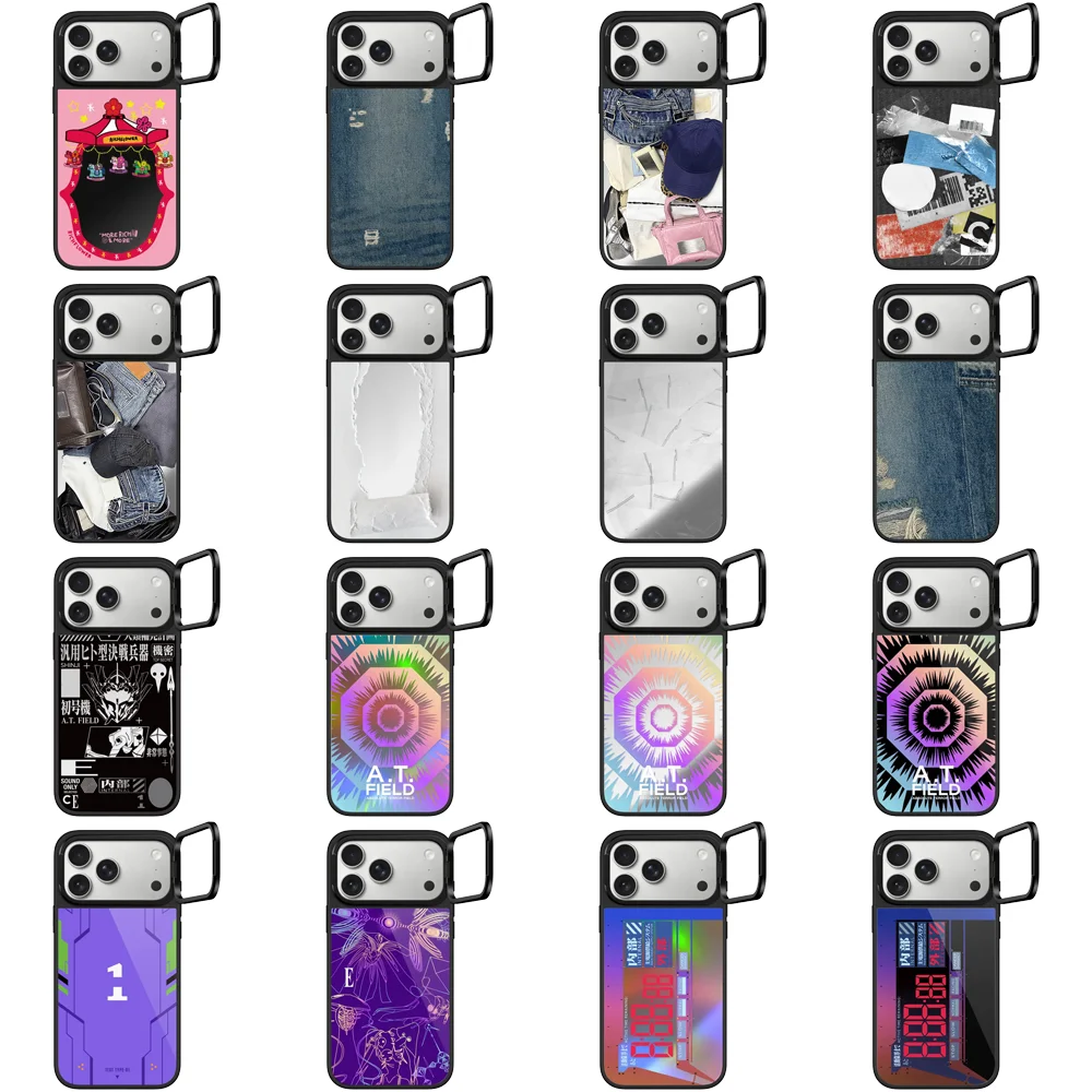603292 Camera Ring Stand Mirror Surface Magnetic Case: Compatible with IPhone 17 16 15 14 13 12 Pro Max 17 Air