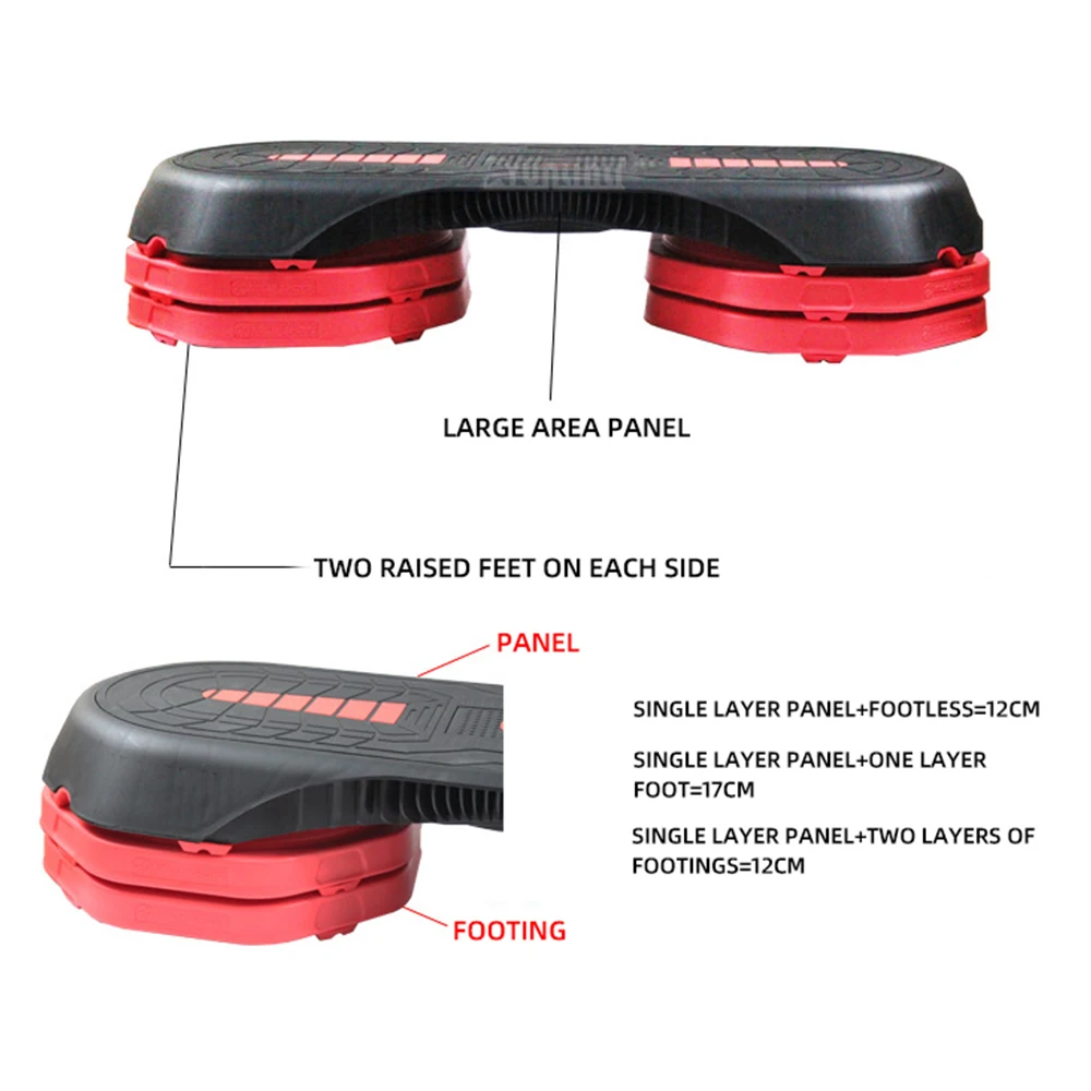 ​ Professional Aerobic Step Platform, Multi-Level Adjustable Gym Bench for Fitness and Cardio