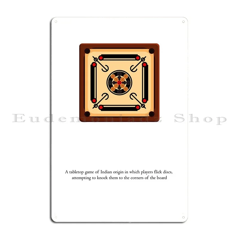 Carrom Definition Metal Plaque Poster Living Room Garage Customize Wall Decor Garage Decoration Tin Sign Poster