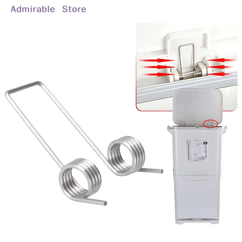 wGarbage Can Adjustable Compress 1mm Double Torsion Spring Hand-operated Flip-top Storage Bucket Accessory