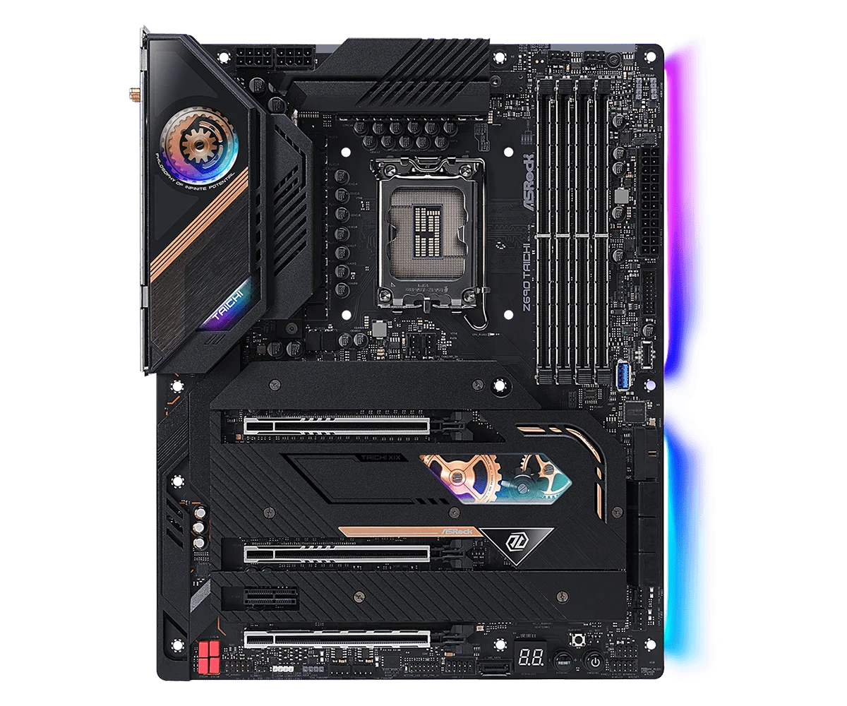 ASROCK Z690 TAICHI Motherboard Intel Z690 LGA1700 DDR5 192 GB PCIe 5.0 M.2 NVMe SSD unterstützt i9-14900F i5-12600i5-14400 13500 verwendet