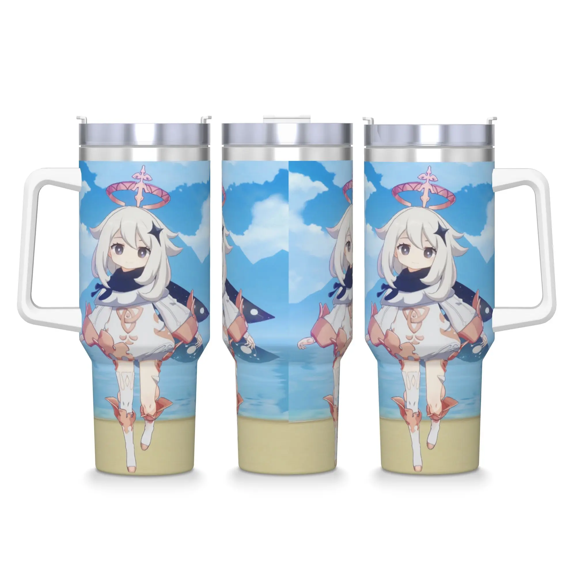 

Anime Game G-Genshin Impact Tumbler Cold Drink Water Bottle Leakproof Stainless Steel Coffee Mug Custom Travel Mugs Cup