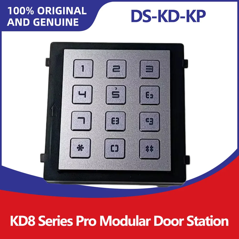 Hikvision DS-KD-KP KD8 Series Pro Modular Door Station Keypad Module IP65 Outdoor Password Access Control Panel Video Intercom