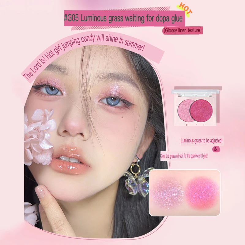 

GOGO TALES Gogo Dance Eyeshadow Tray Two-tone Matte & Pearl Blue Green Purple Smoky Wild Eye Makeup for Women