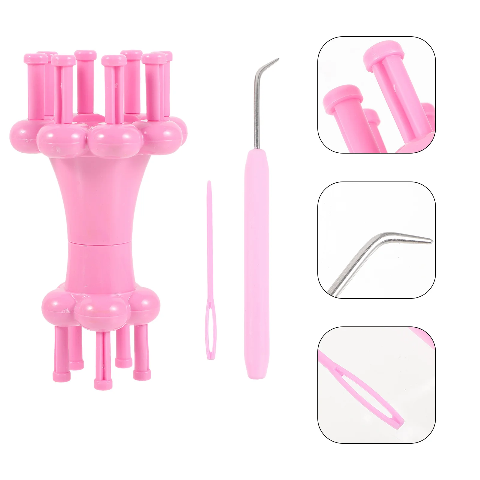 

1Set Rope Knitter Double End Braiding Machine Durable Plastic Hollow Rope Braiding Tool for Home Store Weaving