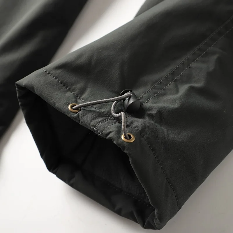 Winterhose für Herren, doppellagig, mit Fleece-Futter, verbesserte wasserabweisende Cargo-Hose, warme, lässige, weite Hose für den Außenbereich – Detail 9