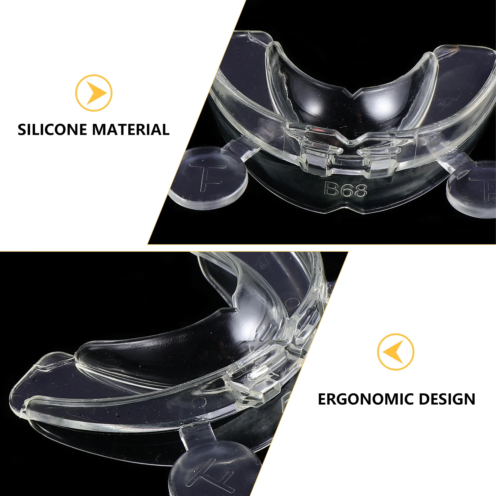 

2 Pcs Orthodontics Braces Men and Women Silica Gel Mouth Guard for Grinding Teeth