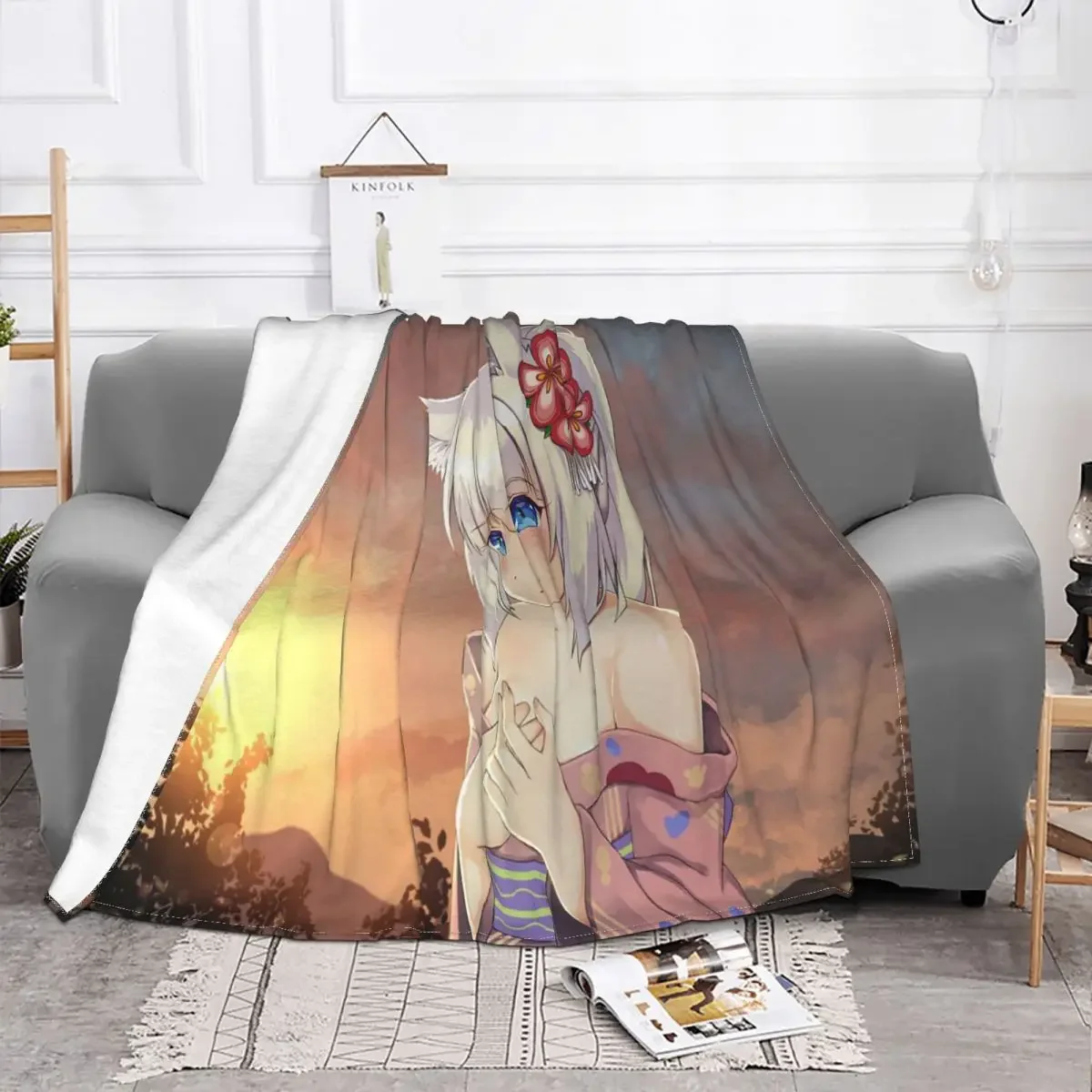 

Nekopara Cartoon Game Baby Blankets Anime Coral Fleece Plush Spring/Autumn Soft Throw Blanket for Bed Travel Bedding Throws