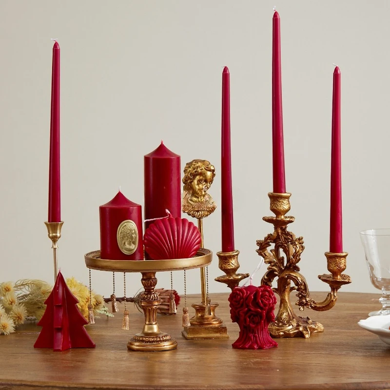 French retro scented candle base wide mouth tray resin home advanced court style ornament