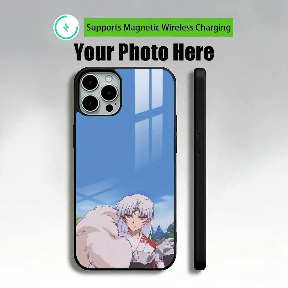 I-Inuyasha S-Sesshomaru Anime Phone Case For iPhone17,16,15,14,13,12 Plus,Pro Compatible with magnetic wireless charging