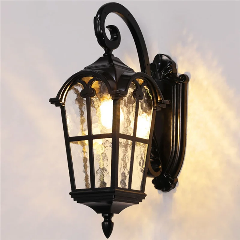 【OFF-SHELF】Outdoor Wall Light E26 Socket, Waterproof Exterior Fixture Wall Mount Sconce Lamp For House Patio Lantern