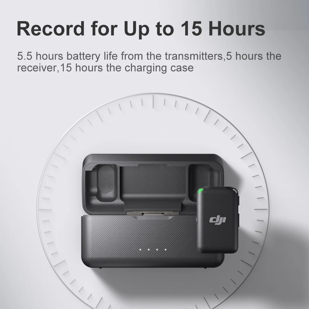 Беспроводной микрофон DJI Mic, профессиональный Фотофон, дальность передачи 250 м, двухканальные аксессуары для фотосъемки