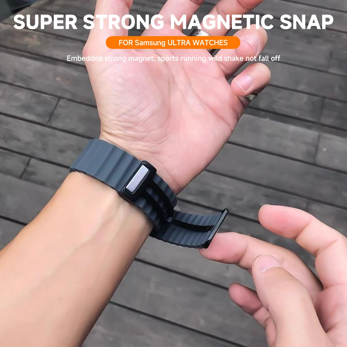 삼성 갤럭시 워치 7/6/5/4 40 44mm 스포츠 스트랩용 20mm 22mm 마그네틱 버클 스트랩, 워치 5 Pro/Active2 실리콘 팔찌