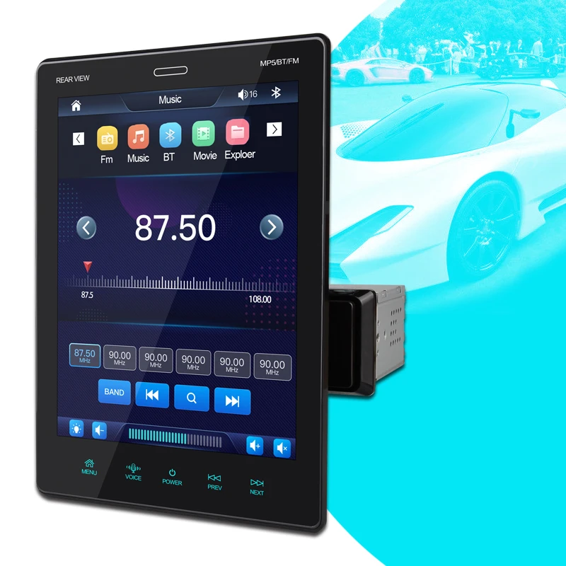9.5 Inch 1 Din Android Car Dvd Player With Fm Radio Universal 1080p Rear Camera Auto Radio Auto Android Car Radio