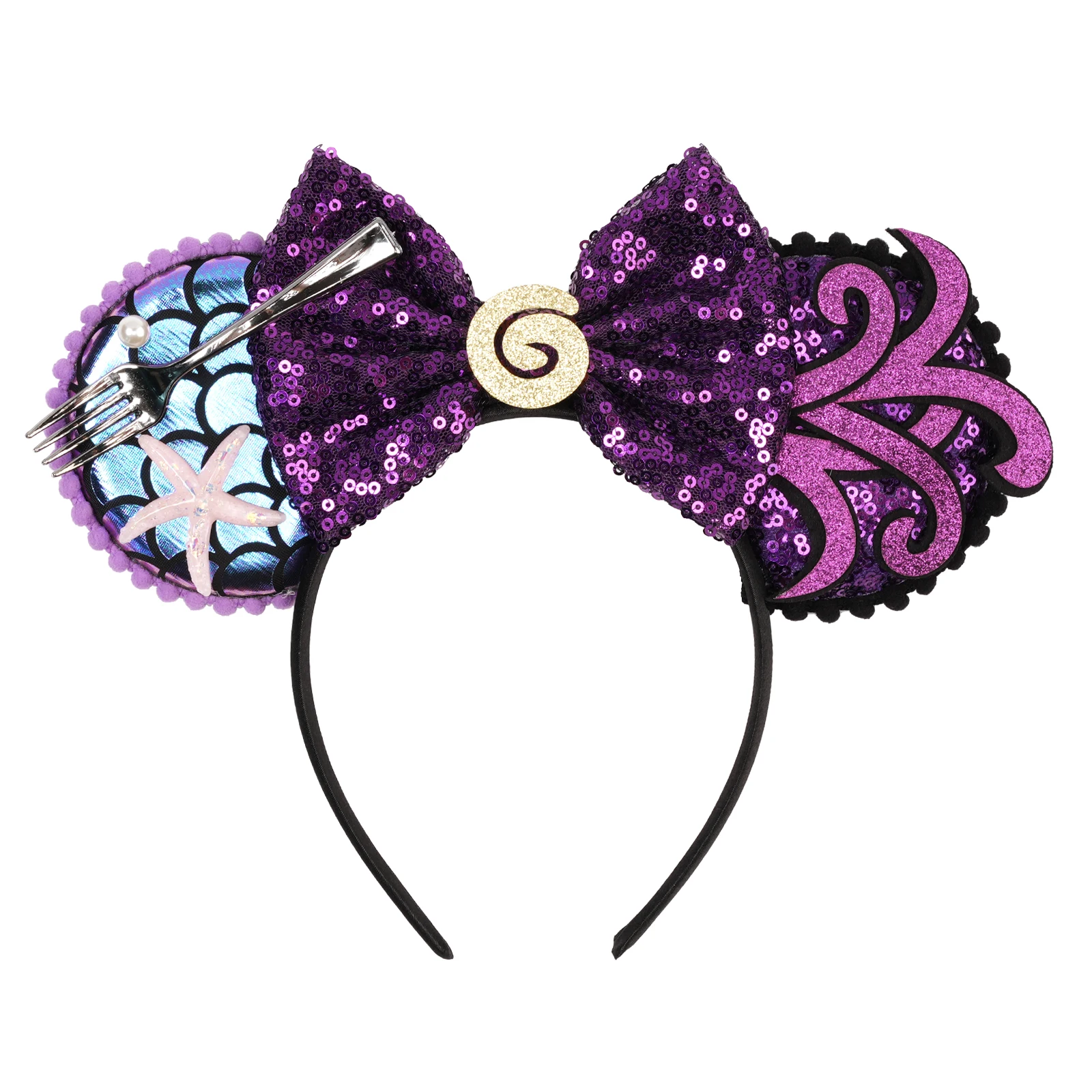 Neues Ursula-Ohr-Stirnband für Erwachsene und Kinder, Cosplay, Halloween, Haarband, Damen, Mädchen, Geisterbögen, Party, DIY-Haarschmuck