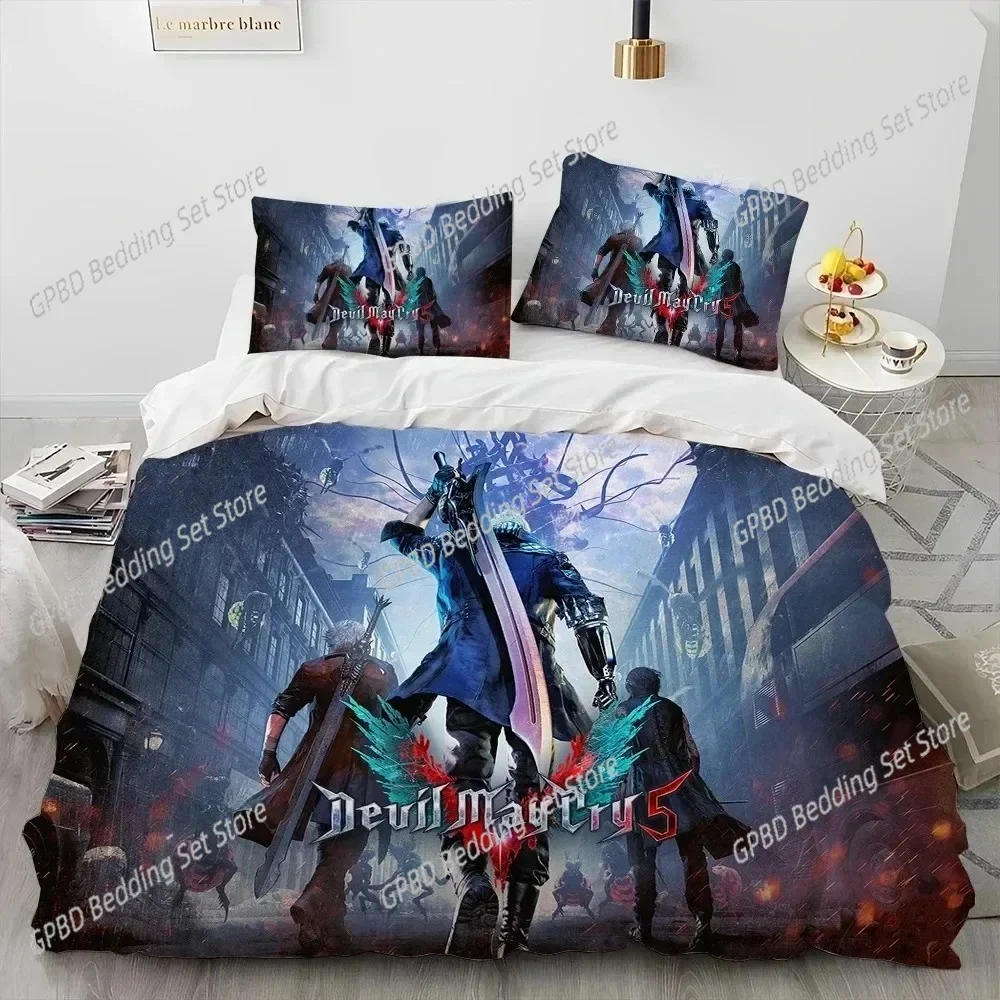 

Print Game D-Devil May Cry DMC Gamer Comfortable Duvet Cover Pillowcase Bedding Set Children Bedroom Decoration Home Textile