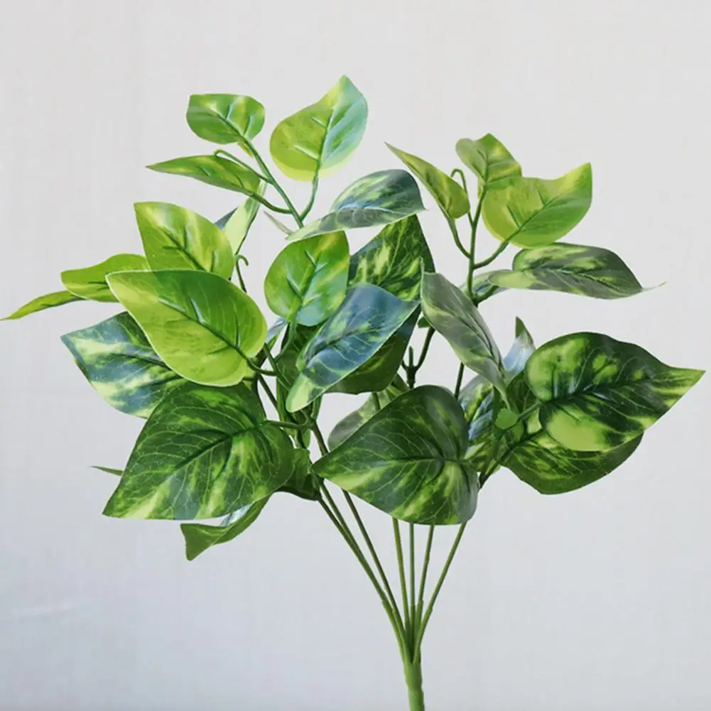 Artificial Plant Clear Texture Fake Leaf Exquisite Workmanship Faux Plants Simulation Green Plant Home Decoration