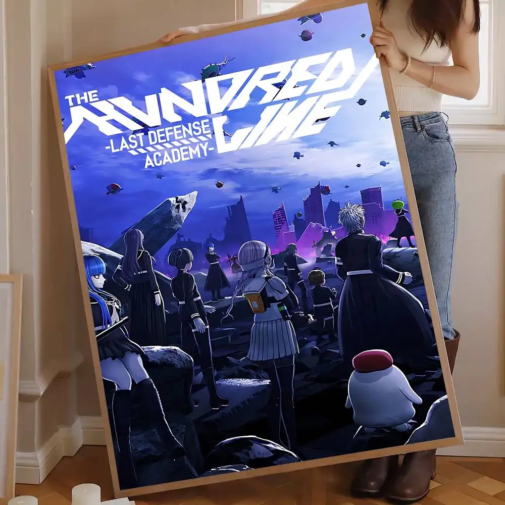لعبة شعبية The Hundred Line-Last Defense Academy، مطبوعات وملصقات ذات نوعية جيدة، ملصق ورقي مقاوم للماء للمقهى #5