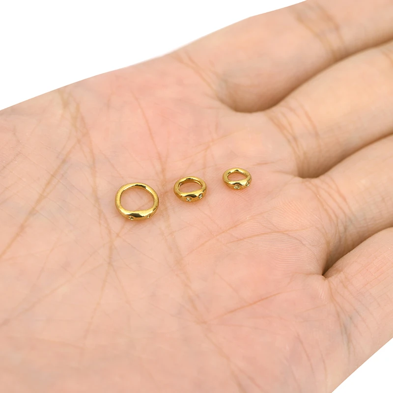 20 قطعة قلادة من الفولاذ المقاوم للصدأ المشابك السنانير خيوط الديكور لوازم أبدا تتلاشى نهاية موصلات لصنع المجوهرات قلادة ذاتية الصنع #3